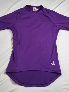 JL Racing Shirt Women's Medium Short Sleeve Purple Crew Rowing Active Outdoor